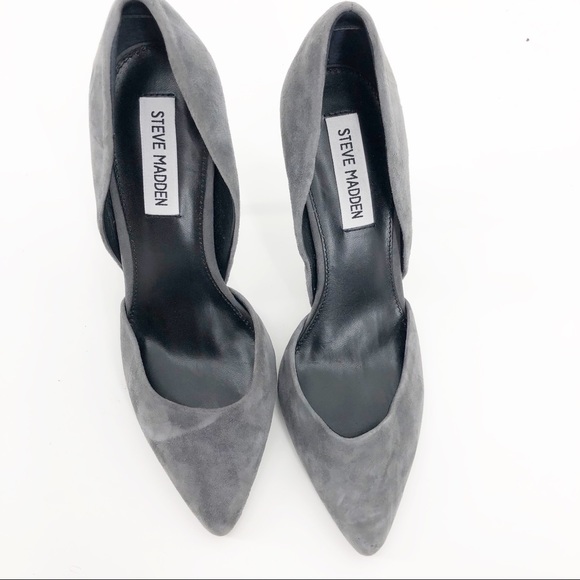 Steve Madden Varcityy' Pointy Toe Pump 8.5 Grey - Picture 3 of 8